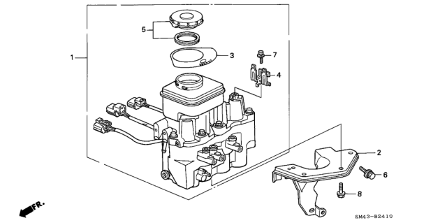 1991 Honda Accord ABS Modulator Diagram