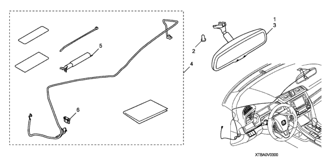 2019 Honda Civic Automatic Dimming Mirror Diagram