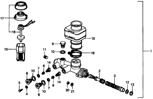 1977 Honda Civic Cap, Union Diagram for 46171-663-672