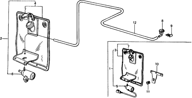 1977 Honda Civic 5 Door ** KL HMT Windshield Washer Diagram