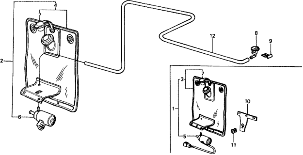 1977 Honda Civic Windshield Washer Diagram