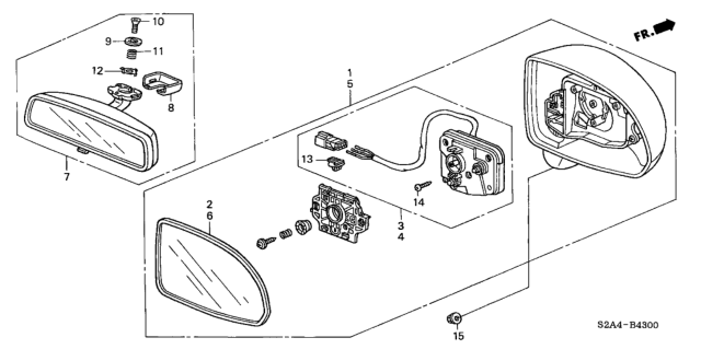 2006 Honda S2000 Mirror Diagram