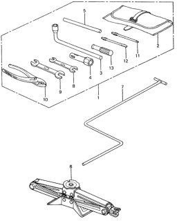 1983 Honda Civic Tools - Jack Diagram