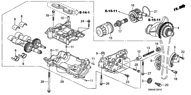 2009 Honda Civic Shaft, RR. Balancer Diagram for 13420-RAC-000