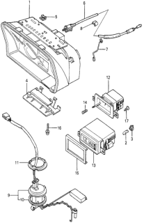 1981 Honda Accord Meter Assembly, Combination (Northland Silver) Diagram for 37101-688-781
