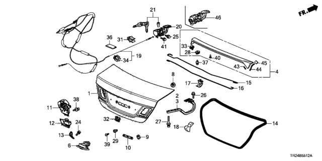 2015 Honda Civic Seal D Diagram for 71702-TT1-A01