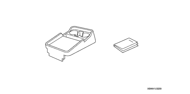 2009 Honda CR-V 5 Door EX (4WD) KA 5AT Rear Armrest Tray Diagram