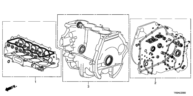 2013 Honda Civic Gasket Kit (1.8L) Diagram