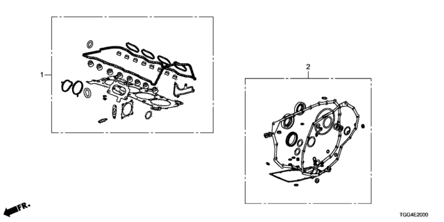 2019 Honda Civic Gasket Kit Diagram