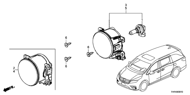 2022 Honda Odyssey Foglight Diagram