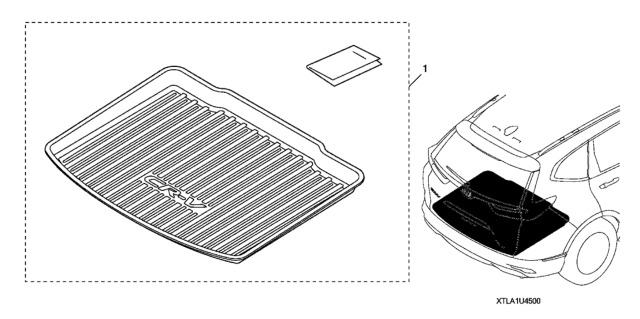 2020 Honda CR-V 5 Door EX (AWD/INDIANA) KA CVT Cargo Tray Diagram