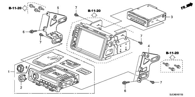 2009 Honda Ridgeline Audio Unit (Navigation) Diagram