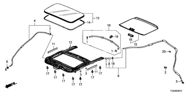 2020 Honda Passport Sliding Roof Diagram