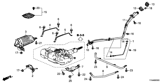 2020 Honda HR-V Fuel Filler Pipe (2WD) Diagram
