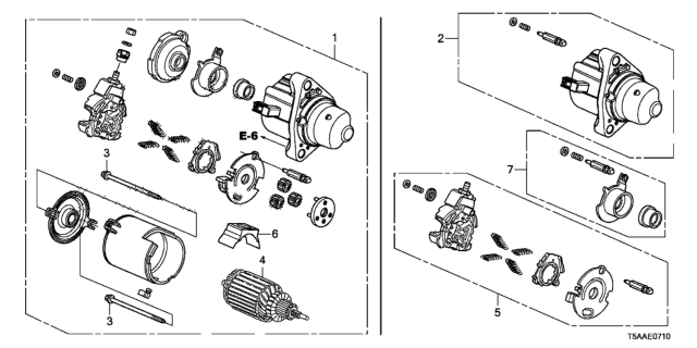 2020 Honda Fit Starter Motor (Mitsuba) Diagram