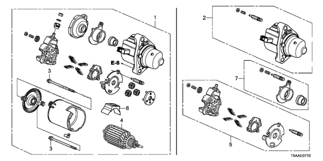 2019 Honda Fit Starter Motor (Mitsuba) Diagram