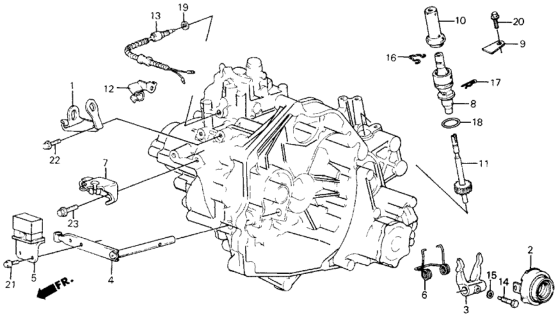 1990 Honda Civic Seal, Gear Holder Diagram for 23814-PM0-000