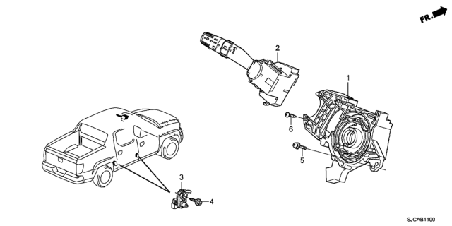 2014 Honda Ridgeline Combination Switch Diagram