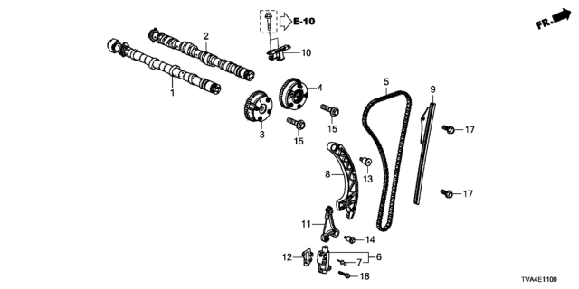 2020 Honda Accord Guide, Cam Chain Diagram for 14530-6A0-A01