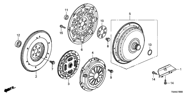 2020 Honda Fit Flywheel Diagram for 22100-RB0-005