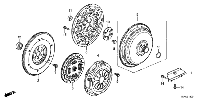 2020 Honda Fit Bearing, Clutch Pilot Diagram for 91006-PWA-008