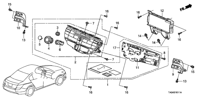 2009 Honda Accord Audio Unit (6CD) Diagram
