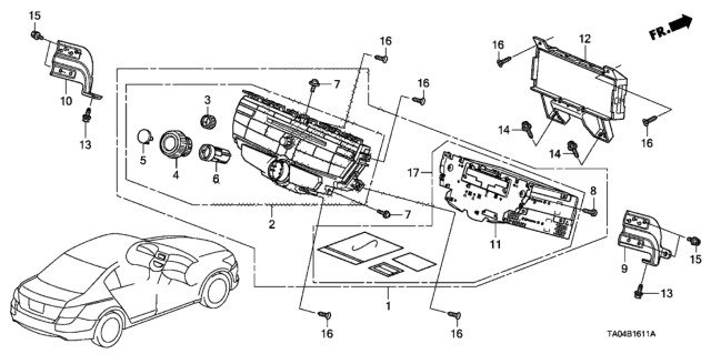 2008 Honda Accord Audio Unit (6CD) Diagram