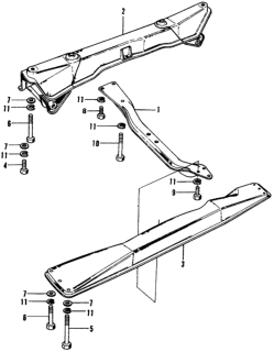 1976 Honda Civic Beam, FR. Diagram for 50250-634-674