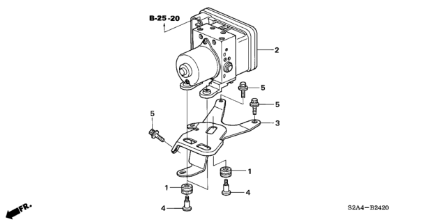 2007 Honda S2000 2 Door S2000 KA 6MT VSA Modulator Diagram