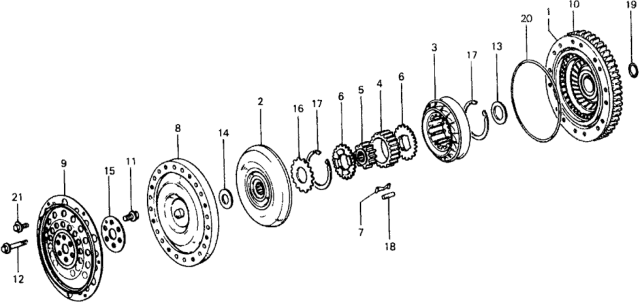 1978 Honda Civic HMT Torque Converter Diagram