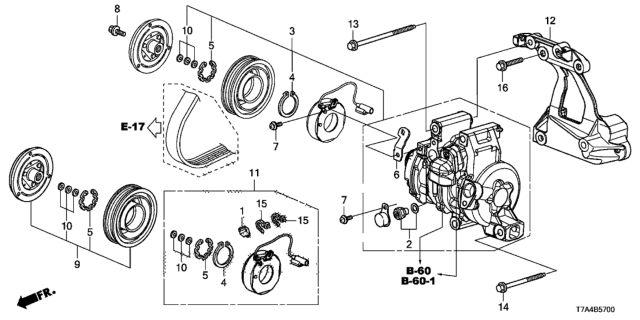 2021 Honda HR-V COMPRESSOR Diagram for 38810-51M-A22