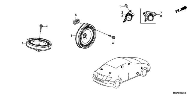 2014 Honda Civic 4 Door MX KL CVT Speaker Diagram