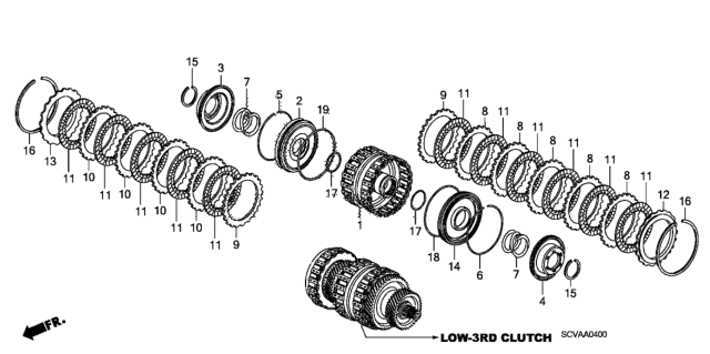 2007 Honda Element AT Clutch (Low-3rd) Diagram