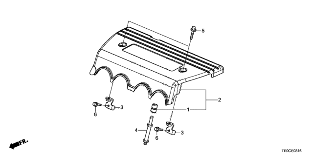 2015 Honda Civic Engine Cover (2.4L) Diagram