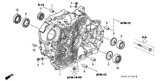 2003 Honda Odyssey Case, Torque Converter Diagram for 21111-P7W-A02