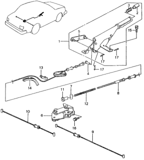1981 Honda Civic 4 Door ** (1500) KH HMT Parking Brake Diagram