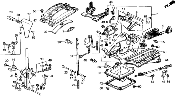 1989 Honda Civic Rod, Lock Pin Diagram for 54136-SH5-981