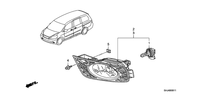 2008 Honda Odyssey Foglight Diagram