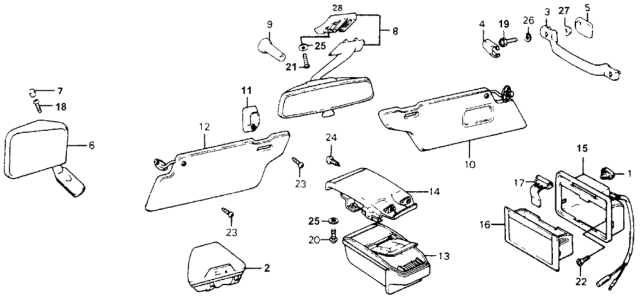1978 Honda Accord Screw, Pan (6X22) Diagram for 90160-634-000