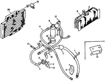 1977 Honda Civic 3 Door ** (1500) KL HMT A/C Coil Hose Diagram