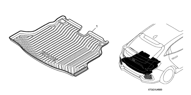 2019 Honda Civic Trunk Tray Diagram