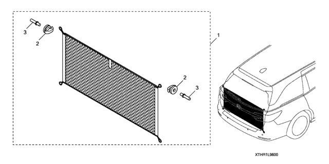 2020 Honda Odyssey 5 Door EX (HPPG 10AT) KA XAT Cargo Net Diagram