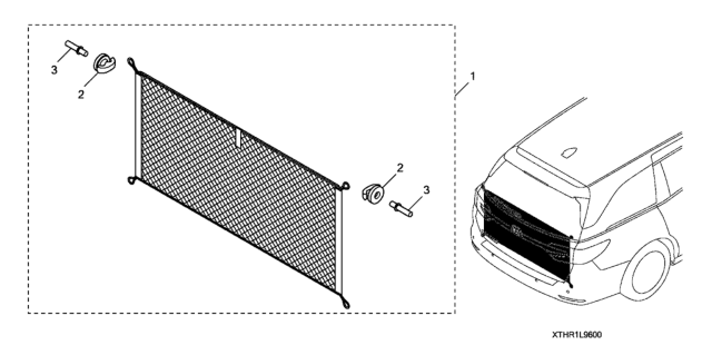 2019 Honda Odyssey Cargo Net Diagram