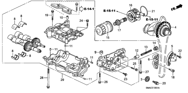 2010 Honda Civic Oil Pump (2.0L) Diagram