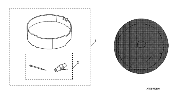 2012 Honda Fit Steering Wheel Cover (Leather) Diagram