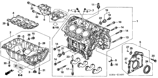 2006 Honda Accord Hybrid Bolt, Special (6X22) Diagram for 90052-RCJ-A00