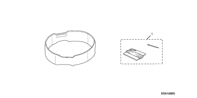 2010 Honda Civic 4 Door EX-L (NAVIGATION) KA 5MT Leather Steering Wheel Cover Diagram
