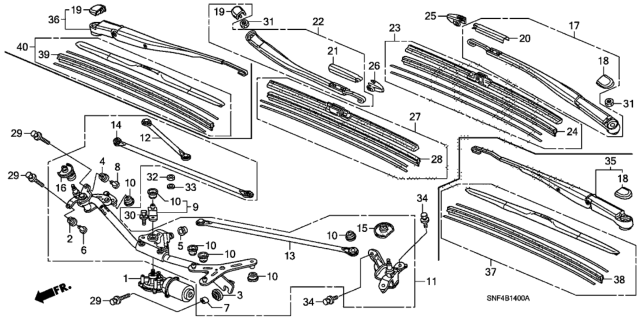 2006 Honda Civic Front Windshield Wiper Diagram