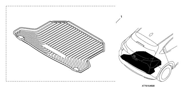 2021 Honda HR-V 5 Door EX-L (2WD) KA CVT Cargo Tray Diagram