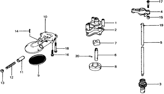 1978 Honda Civic 5 Door ** KH HMT Oil Pump Diagram